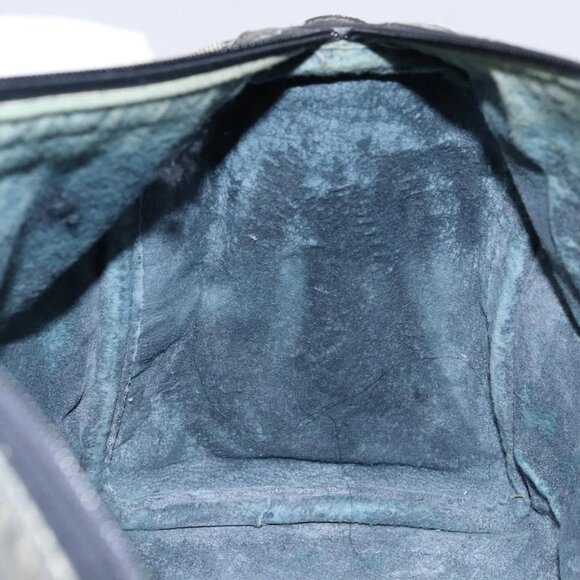 GUCCI GG Supreme Sherry Line Hand Bag PVC Navy Gold 012 3842 58 Auth gh1137 - Picture 12 of 16